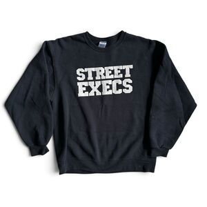 Vintage STREET EXECS Sweatshirt Faded Black Atlanta Hip Hop Rap Merch Crewneck L